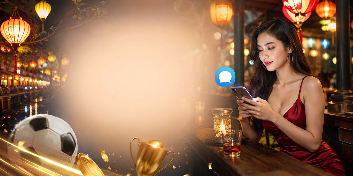 Không khí chợ đêm Huế với người hâm mộ theo dõi kết quả cá cược bóng đá trực tuyến